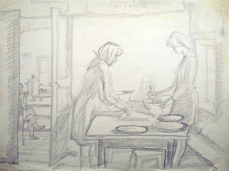 Рисунок н а тему бутового жанра