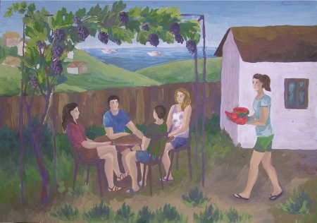 Раскраска дом и семья