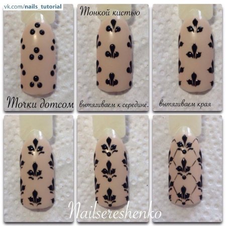 Маникюр схемы рисунков