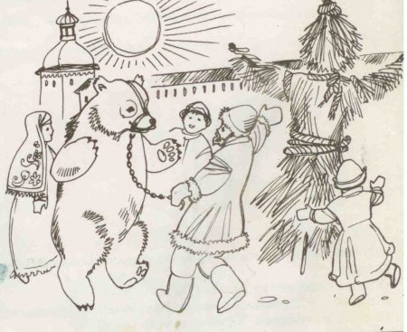 Масленица раскраска