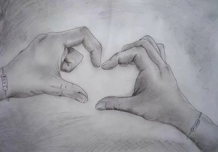 Рисунки карандашом любовь