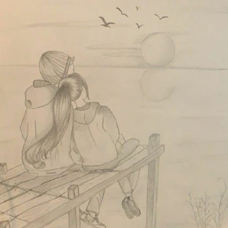 Аниме карандашом любовь