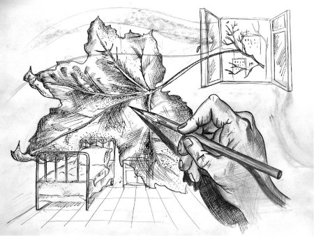Рисунки осени для срисовки