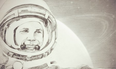 Гагарин раскраска