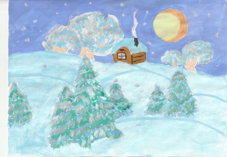 Рисунок на тему зима