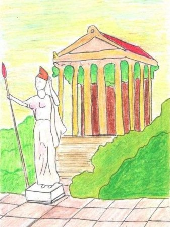 Древняя греция рисунки. Как нарисовать древнюю грецию. Парфенон Акрополь архитектура рисунок