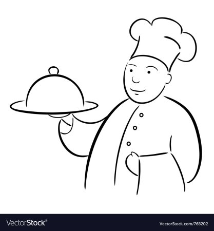 Пекарь раскраска для детей