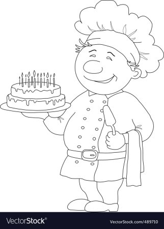 Повар кондитер раскраска