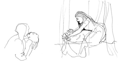 Ромео и Джульетта рисунок легкий