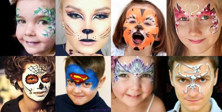 Рисование аквагримом на лице пошагово