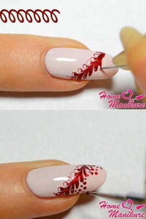 Рисунки на ногтях иголкой схемы