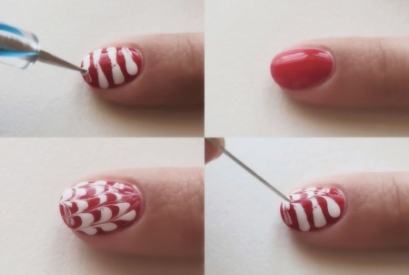 Несложные узоры на ногтях