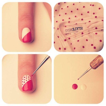 Рисунок на короткие ногти поэтапно