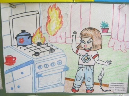 Рисунок на тему пожар