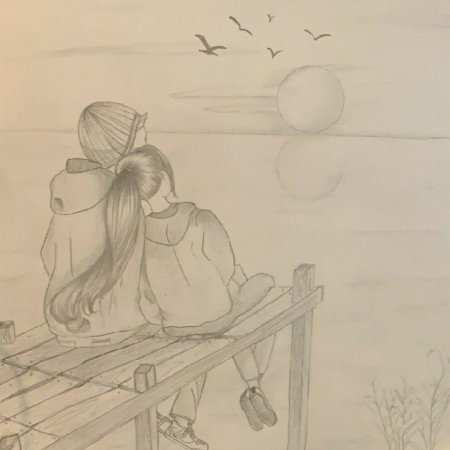 Влюбленные рисунок