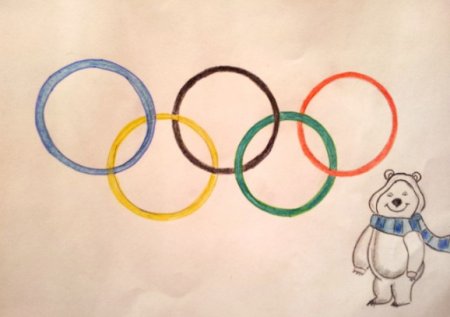Как нарисовать олимпийские кольца