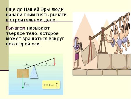 Простые рычаги физика 7 класс