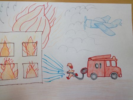 Рисунок на тему пожар