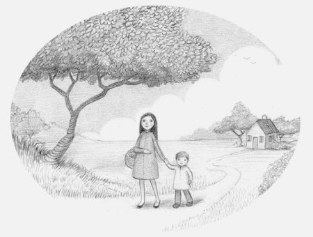 Счастье рисунок карандашом