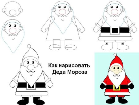 Рисовать Деда Мороза