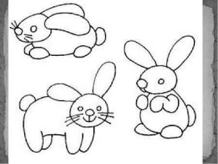 Схема рисования зайца в старшей группе