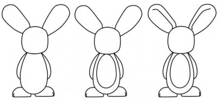 Рисуем зайчика поэтапно для детей 4-5