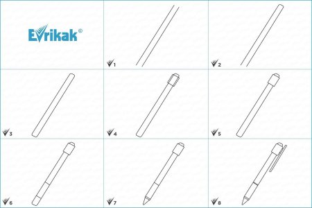 Как нарисовать ручку поэтапно