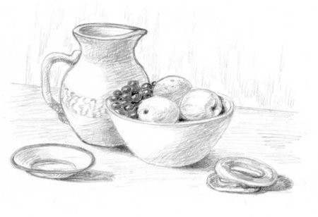 Натюрморт карандашом для начинающих