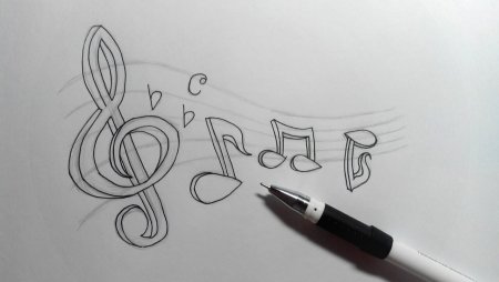 Музыкальный рисунок карандашом