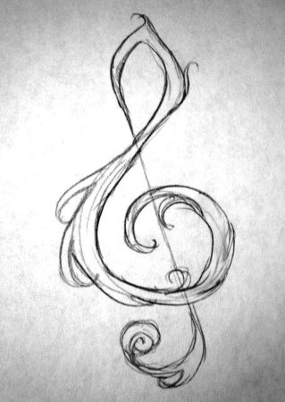 Музыкальные рисунки для срисовки