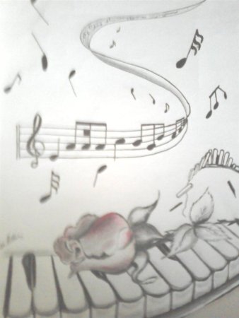 Рисунки на тему музыка карандашом