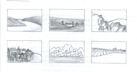 Пошаговое рисование пейзажа карандашом