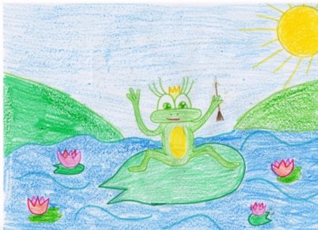 Рисование героев сказки Царевна лягушка в подготовительной группе