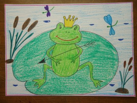 Рисование по сказке Царевна лягушка в старшей группе