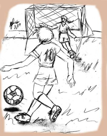 Футбол карандашом