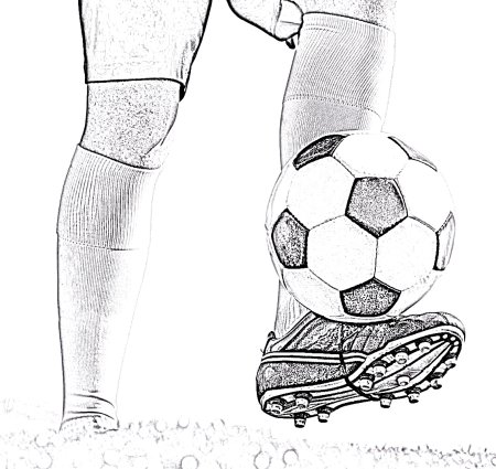 Футбол карандашом