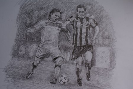 Футбол рисунок карандашом