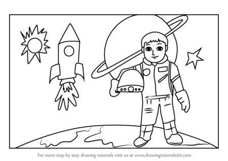 Космос рисунок карандашом