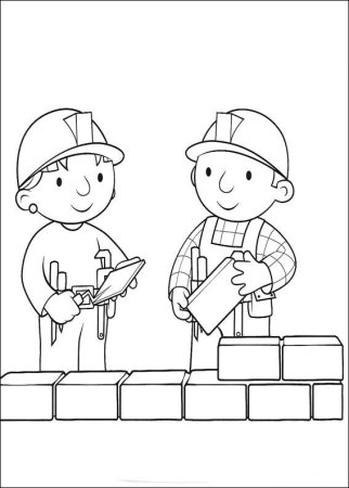 Профессия Строитель раскраска