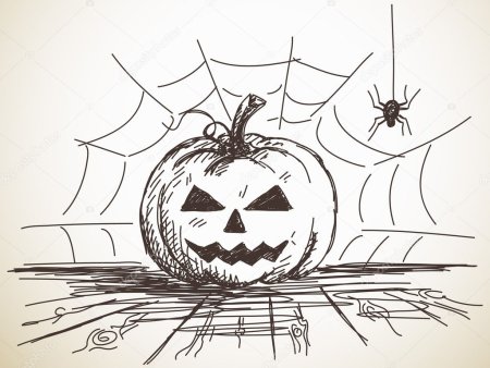 Рисунки на Хэллоуин карандашом