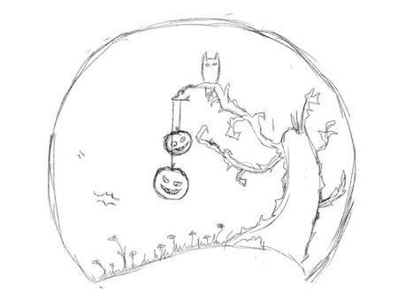 Рисунок на Хэллоуин карандашом легко