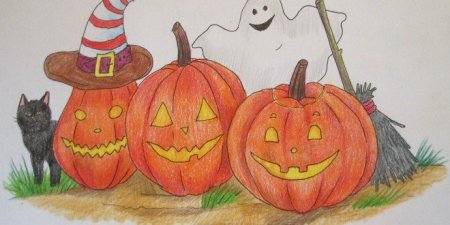 Рисунки на тему Хэллоуин для детей