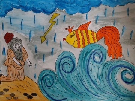 Золотая рыбка Пушкина рыбки