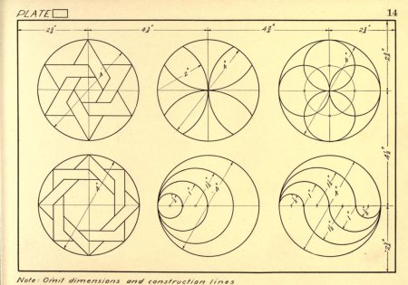 Цветок циркулем