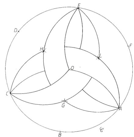 Рисунок циркулем пошагово