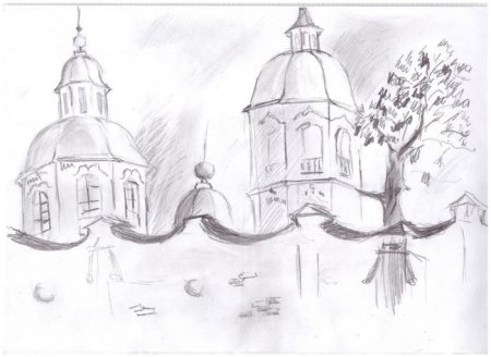 Архитектурный храм рисунки для срисовки