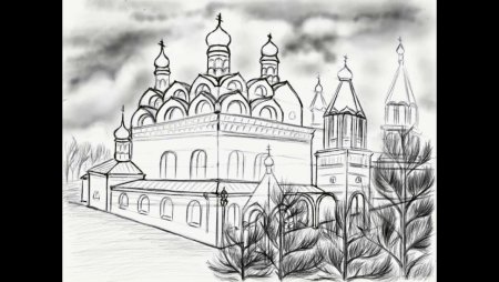 Храм Руси карандашом