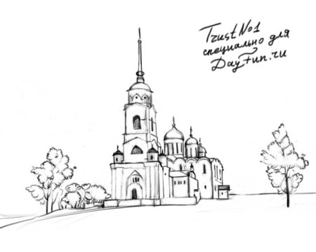 Рязанский Кремль в карандаше