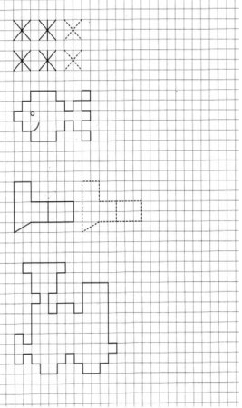 Рисунки по клеткам карандашом