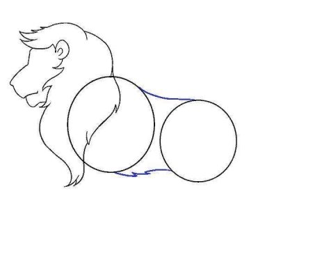 Лев карандашом для детей